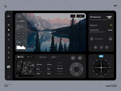 DJI Mavic Pro interface concept 3d admindashboard animation app branding concept dashboard design dji graphic design illustration logo mavic motion graphics new ui vector