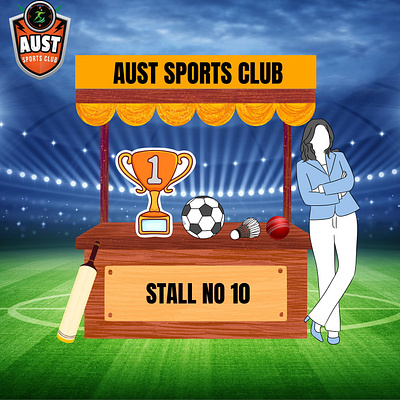 Social media banner design for Aust Sports Club branding club design flat graphic design illustration sports university vector