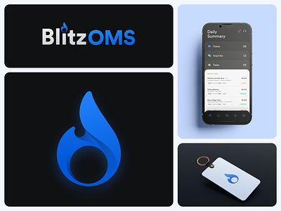 BlitzOMS Branding and OMSLite mobile application Concept app branding dashboard design graphic design illustration interface logo ui ux