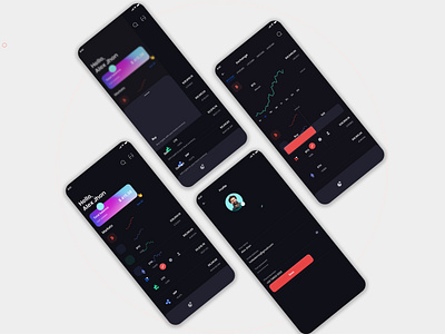 Crypto Wallet App UI Design creative design typography ui ux