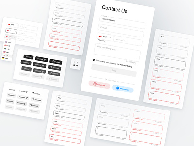 Form Components component design design system form input ui ui kit ux vector web design