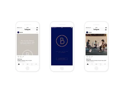 Bonailie Social Media bonailie branding bronze copper graphic design identity insta insta post insta story instagram logo logo design purple social social media social posts