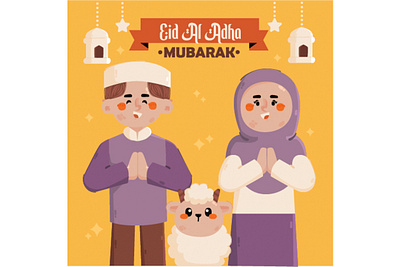 Eid Al Adha Illustration adha celebration eid greeting holiday illustration islam mubarak muslim prayer religious vector
