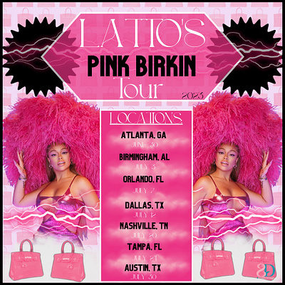 Latto's "Pink Birkin Tour" Challenge canva femalerappers fyp graphic design latto