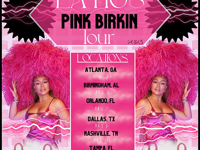 Latto's "Pink Birkin Tour" Challenge canva femalerappers fyp graphic design latto