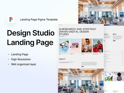DesignMinds - Design Studio Landing Page business design design studios figma free homepage inspiration landing landing page start up studio templates ui ux web website