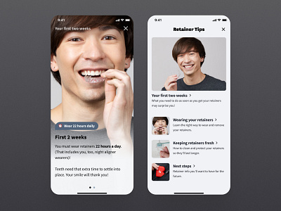 Byte — Retainer Education aligner mobile app dental mobile app education app education app ui mobile app ui mobile product design product design product design ui retainer mobile app