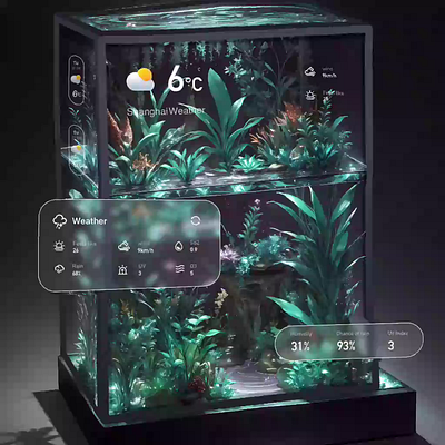 Ai A shaking fish tank 3d ai animation ui