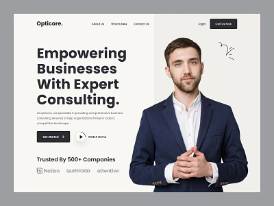 Business consultant landing page, minimalist, uiux advisor branding business company consultant consultant landing page consulting corporate figma finance header homepage landing page landingpage marketing minimalist page product uitariqul uiux