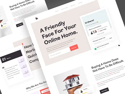 Real Estate website bulding clean home house landing page minimal popular properties property real east real estate agency realestate saas ui ux web design website design