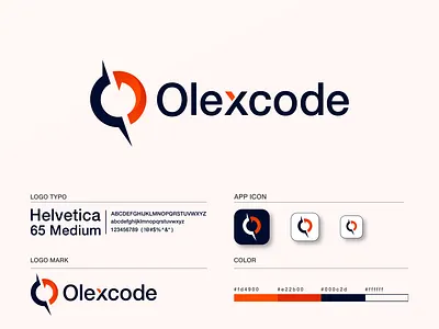 Modern, Minimalistic Olexcode Logo Design abstract logo brand identity brand mark branding coding creative logo graphic design icon logo logo design logo mark logo type logos minimal modern logo popular logo typography unique logo vector visual identity