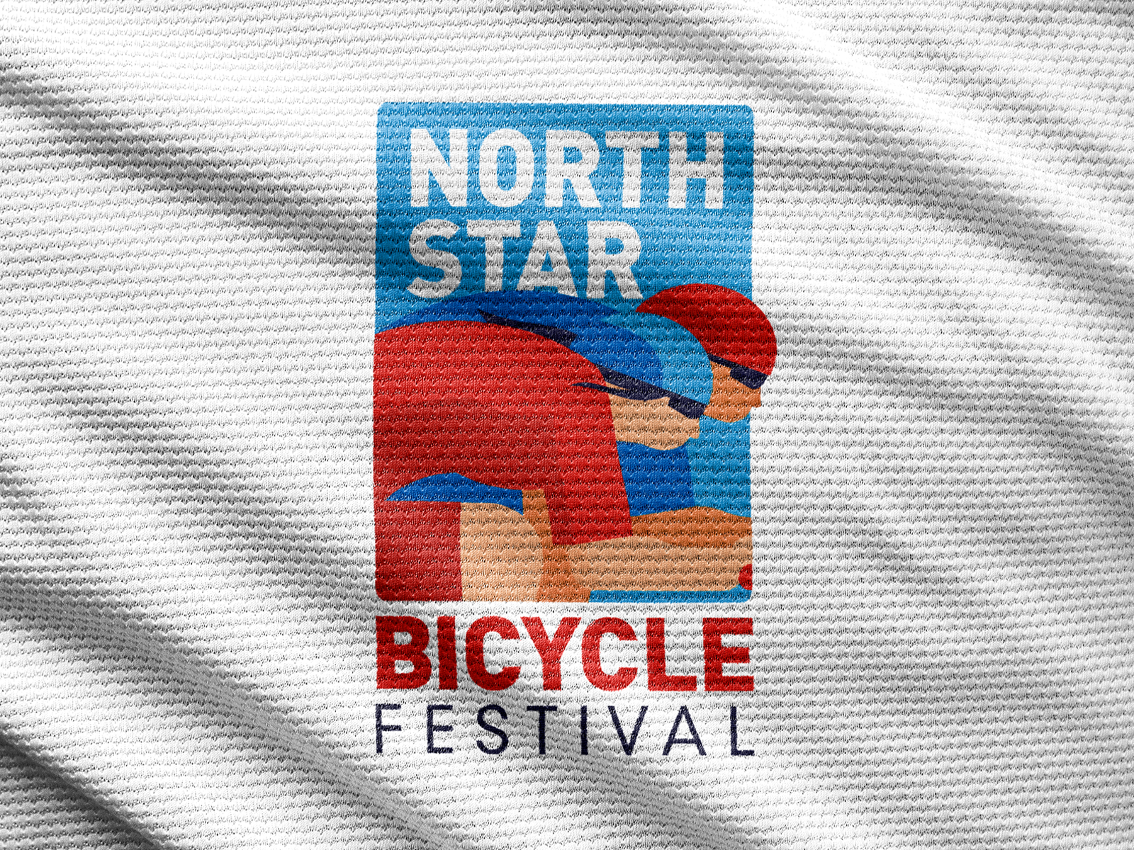 North Star Bike Festival bicycle bike brand branding cycle cycling festival flat identity illustration illustrator jersey logo logo design logos mark north nsbf star vector
