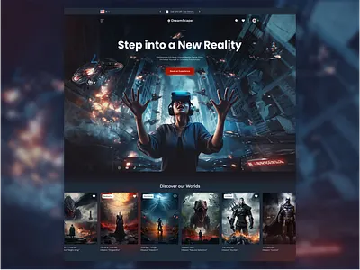 VR Escape room Landing Page app design games graphic design interface ui ux virtual reality virtual reality room vr website