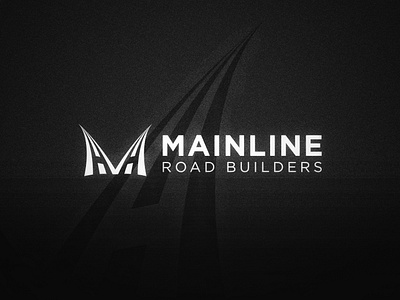 Modern Road Builders Related Logo with Initial M Letter a logo brand logo branding builder construction logo graphic design icon letter a letter m logo logo design logo mark m letter m logo mainline perspective real estate road logo road mark solid logo