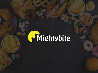 Mightybite quick snacks brand logo brand logo branding company logo creative logo custom logo design fast food logo food brand logo food logo logo logo design m logo minimalist modern logo simple logo snacks brand logo