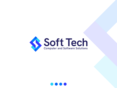 Soft Tech abstract blue brand brand identity branding colorful design identity infotech innovative letter s logo mark minimal process soft tech software startup tech technology
