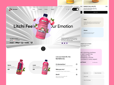 Bruvana Fruit Drinking Website Design drink drinking website e commerce e commerce website fruit fruit website health kidsfood landing page landing page design shyed treandy uishyed web web design website website design