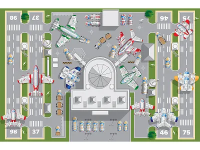 Passenger airport. flight