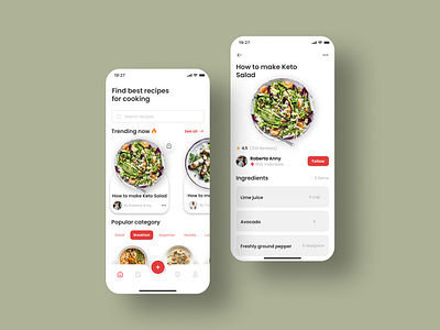 Recipe #dailyui #040 100daysui app challenge dailyui design experience illustration interface recipe ui ux