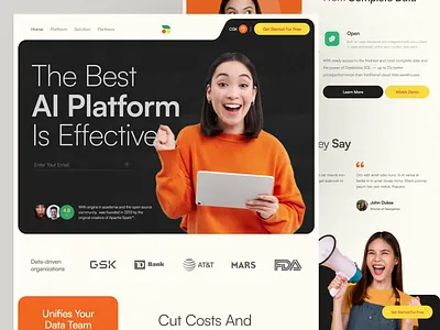 AI SaaS Website Design(Animated Version) ai ai homepage ai landing page ai website ai website homepage animation artificial intelligence awe design landing motion graphics saas design ui design web web design web3 website website for saas