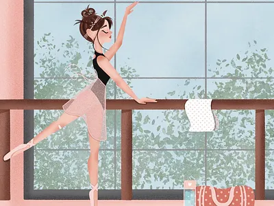 Ballerina at work... art cute design graphic design illu illustration procreate