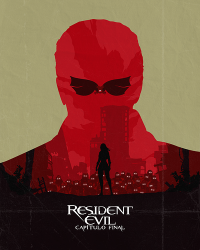 Resident Evil Poster Fan art design diseño diseño grafico fan art fanart flat graphic design illustration ilustración resident resident evil social media zombies