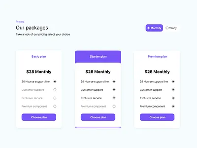 Pricing page ui Design 3d anik animation branding clean creative design graphic design landing page landing page design logo motion graphics pricing pricing page ui web design website