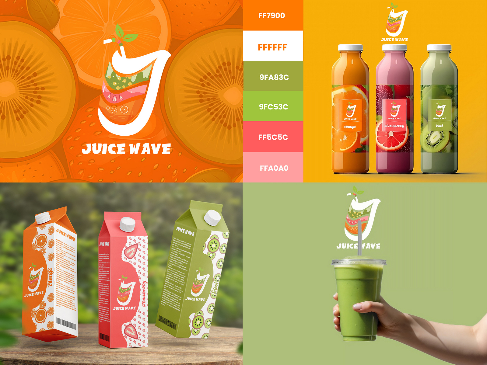 Juice Drink logo, branding, and packaging by Biplob Khan on Dribbble