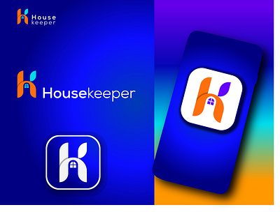 Housekeeper Logo Concept 3d logo a b c d e f g h i j k l m n o p apps icon logo brand identity logo branding graphic design icon minimalist logo modern logo monogram logo typographic logo vector