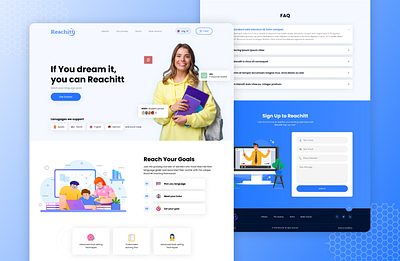 Website Design : landing page : Education design education graphic design landing page design landing page ui ux ui ui design ui ux ux web design website design