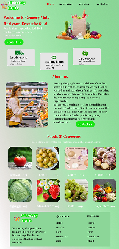 Grocerymate webpage design appdesign branding figmadesign ui uiux uiux design web design