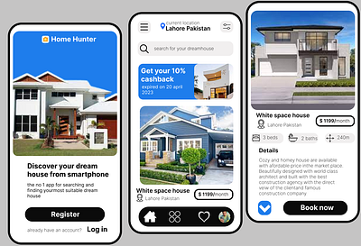 Real estate app design app design appdesign branding design figmadesign ui uiux uiux design web design