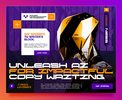 AI Copywriting Product Landing Page ai animation app artificial intelligence branding figma graphic design illustration landing page logo motion graphics ui design vector web web page website