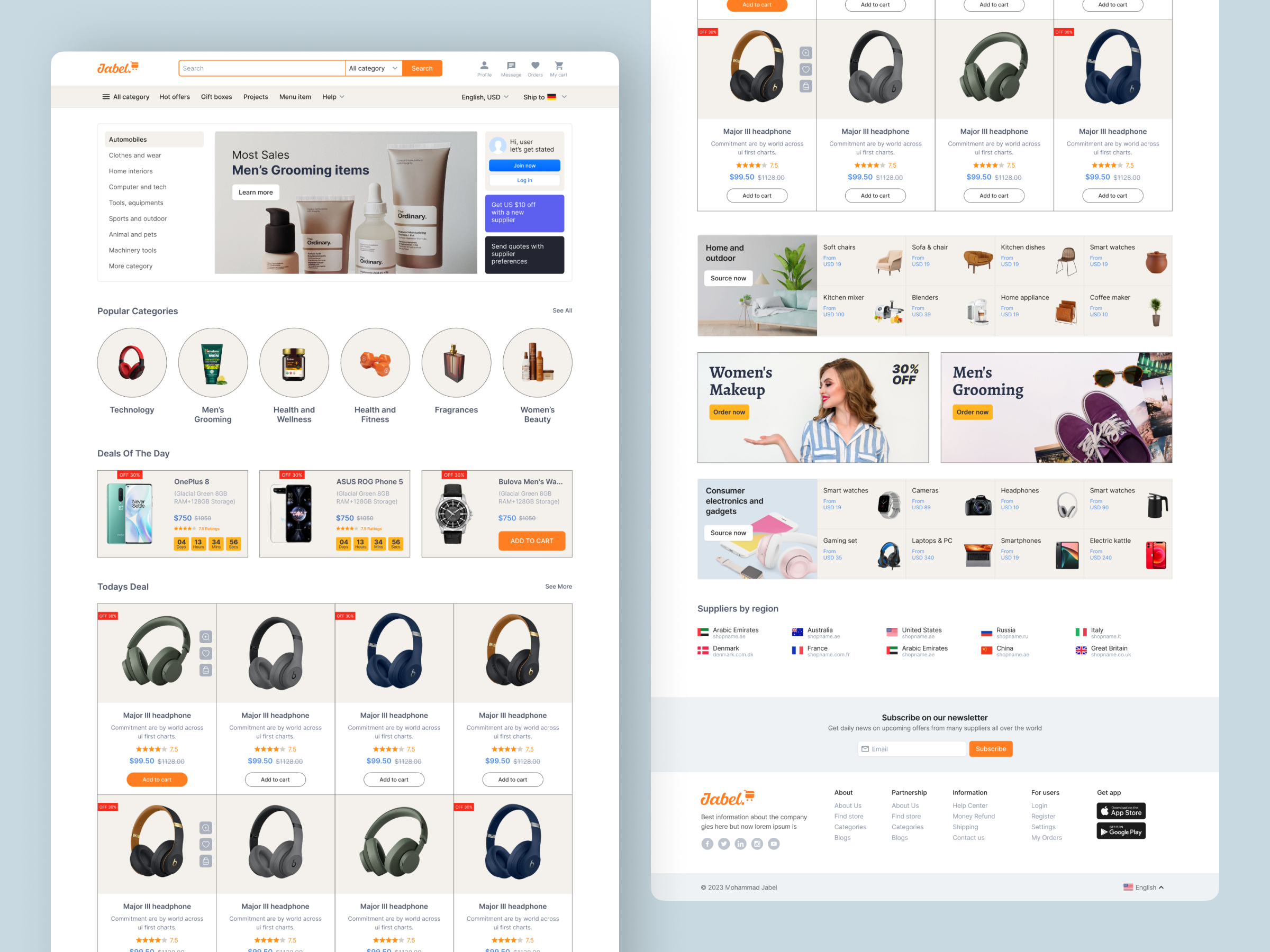 Example of Ecommerce Website | Landing Page | Store