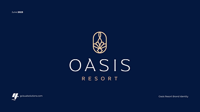 Oasis Resort Brand - Luxury Hotel Visual Identity & Logo Design arabic brand branding brandmark design graphic design hotel logo logo design luxury symbol visual identity