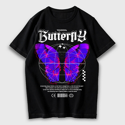 Butterfly Urban Streetwear T-shirt Design footwear skull streetwear