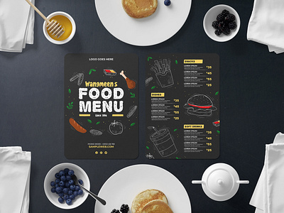 Restaurant Food Menu Card Design brochure design business card design card design cards chicken coffee dishes food food menu hotel card hotel menu kitchen recipie meal menu menu card poster restaurant