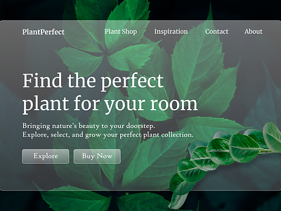 PlantPerfect in Glassmorphism Effect adobecreativesuite adobexd app colorstyle design figma interface mobileapp mobileappdesign sketch typography ui uidesign uiux user interface usercentereddesign userexperience web design