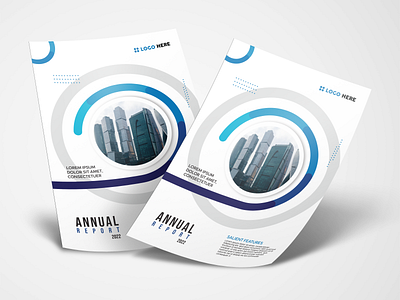 Blue Monthly Annual Report Flyer annual flyer annual report business flyer company flyer corporate brochure report report flyer
