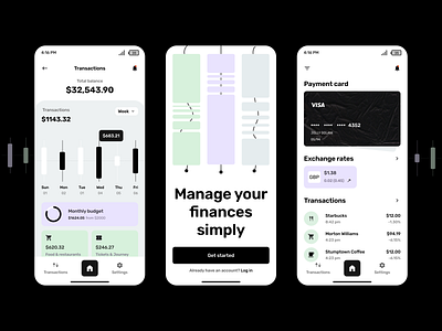 Bank app interaction build2.0 design designdrug ui ux vector