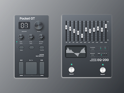 Guitar Effects Shot build2.0 design designdrug graphic design illustration ui