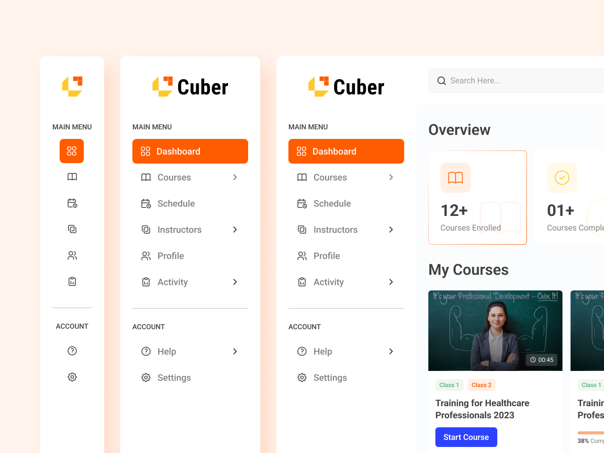 Collapsible Sidebar Navigation By Sagar Jikadara On Dribbble