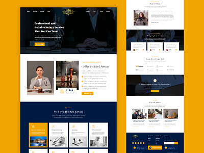 Gold Seal Notary corporate design notary ui ux website