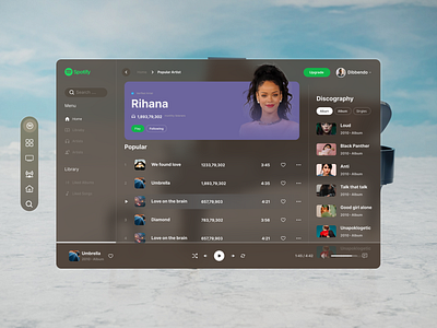 Vision Pro - Spotify design build2.0 design designdrug ui ux