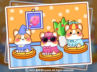 GORGI FRIENDS PHOTO colour illustration