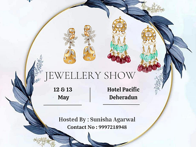 Jewelry Exhibition Invitation Card Template akshay s creations akshay soseti akshay soseti branding design graphic design illustration logo soseti ui vector