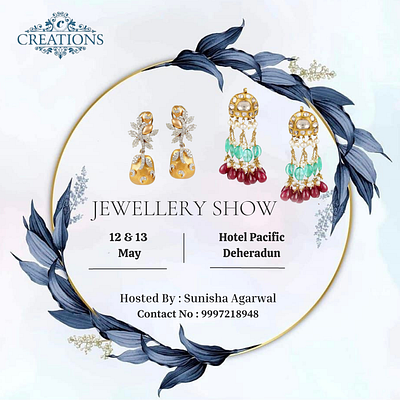 Jewelry Exhibition Invitation Card Template akshay s creations akshay soseti akshay soseti branding design graphic design illustration logo soseti ui vector