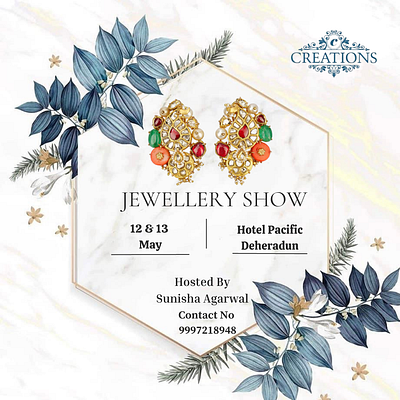 Jewelry Exhibition Invitation Card Template akshay s creations akshay soseti branding design graphic design illustration logo ui ux vector