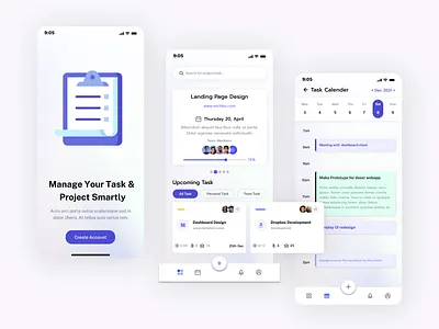 Task Management Mobile App UI mobile app task task management ui design uiux