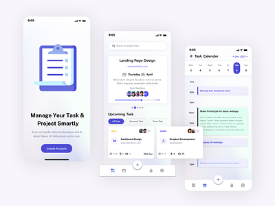 Task Management Mobile App UI mobile app task task management ui design uiux